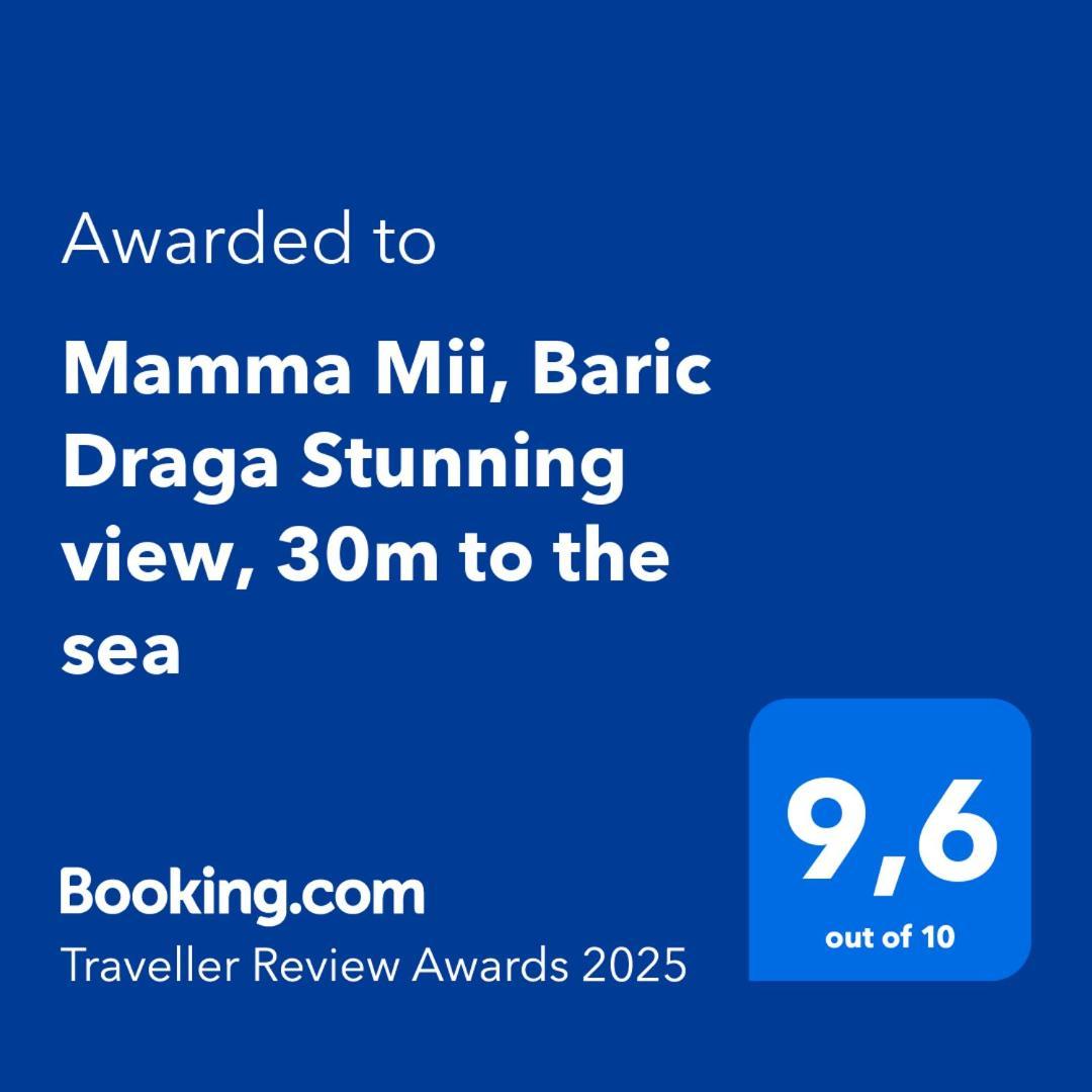 Апартаменти Mamma Mii, Baric Draga Stunning View, 30M To The Sea Екстер'єр фото