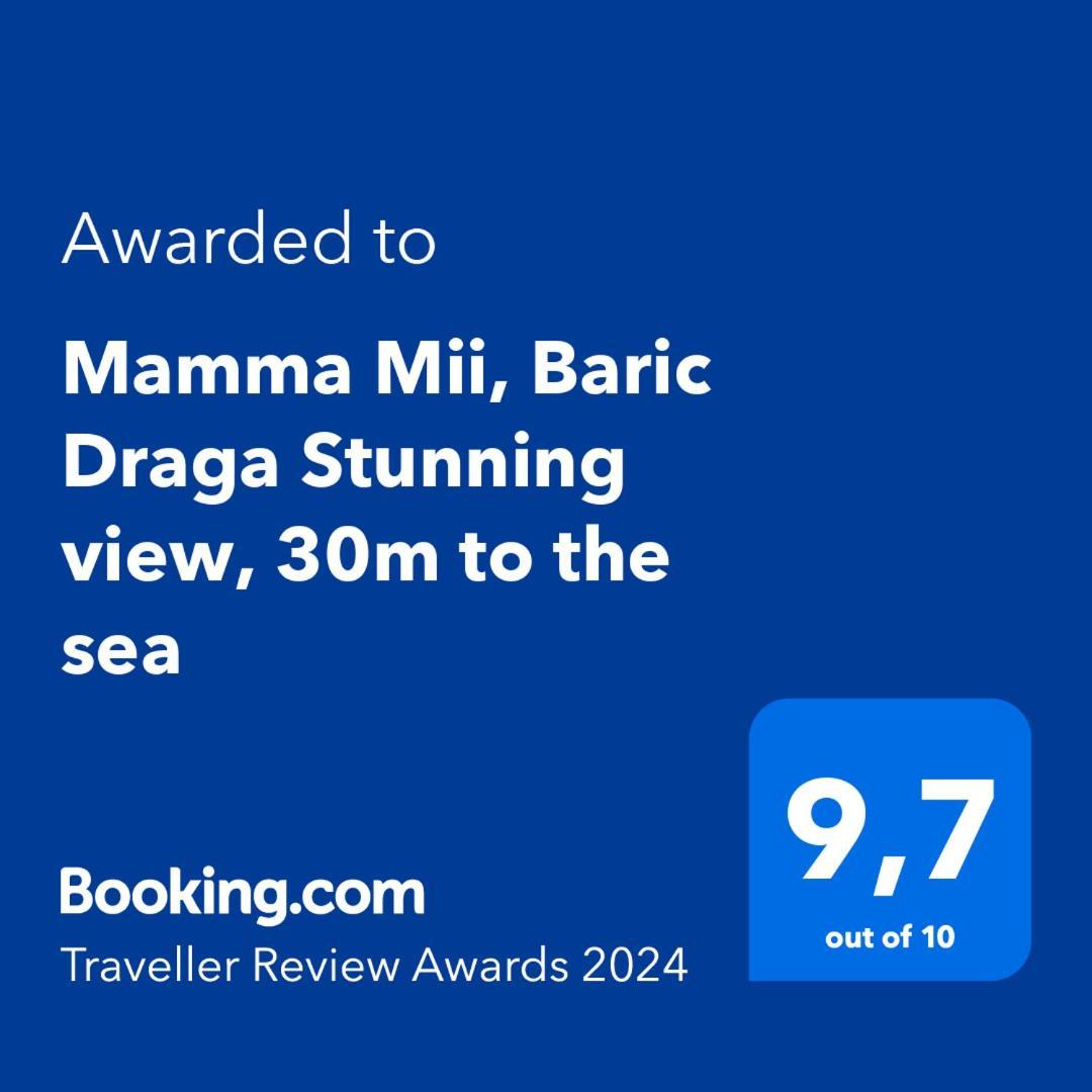 Апартаменти Mamma Mii, Baric Draga Stunning View, 30M To The Sea Екстер'єр фото