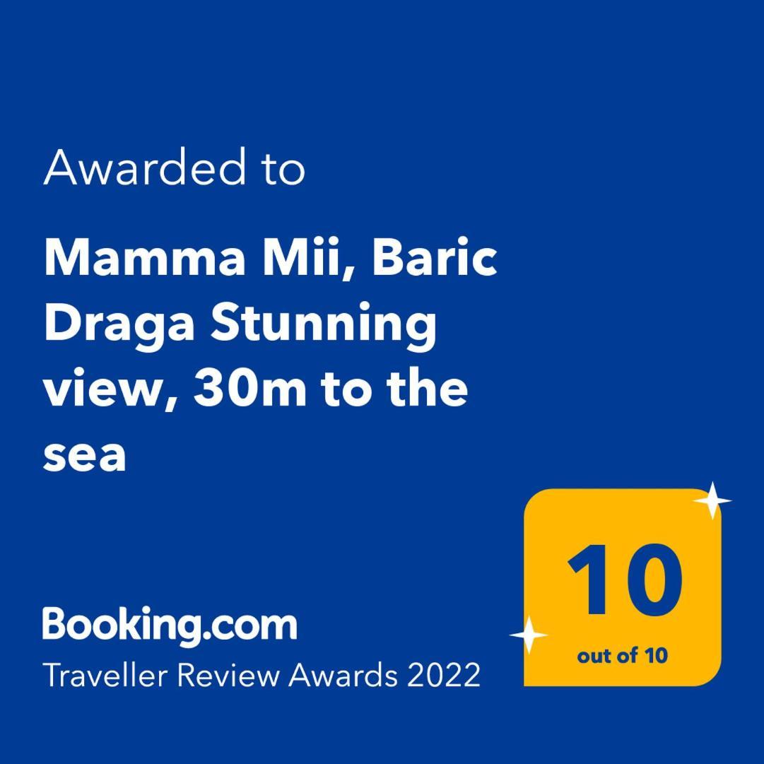 Апартаменти Mamma Mii, Baric Draga Stunning View, 30M To The Sea Екстер'єр фото